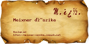 Meixner Őszike névjegykártya